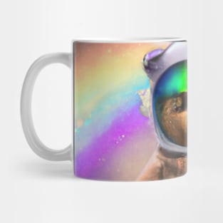 Space Rainbow Teddy Bear Astronaut Mug